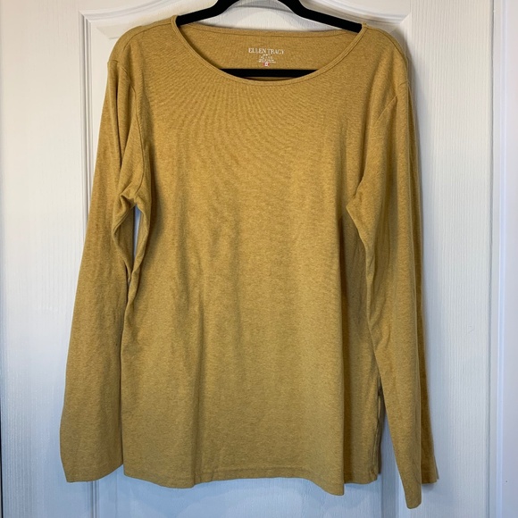 Company Ellen Tracy Tops - Ellen Tracy Mustard Long-Sleeve Women's Tee